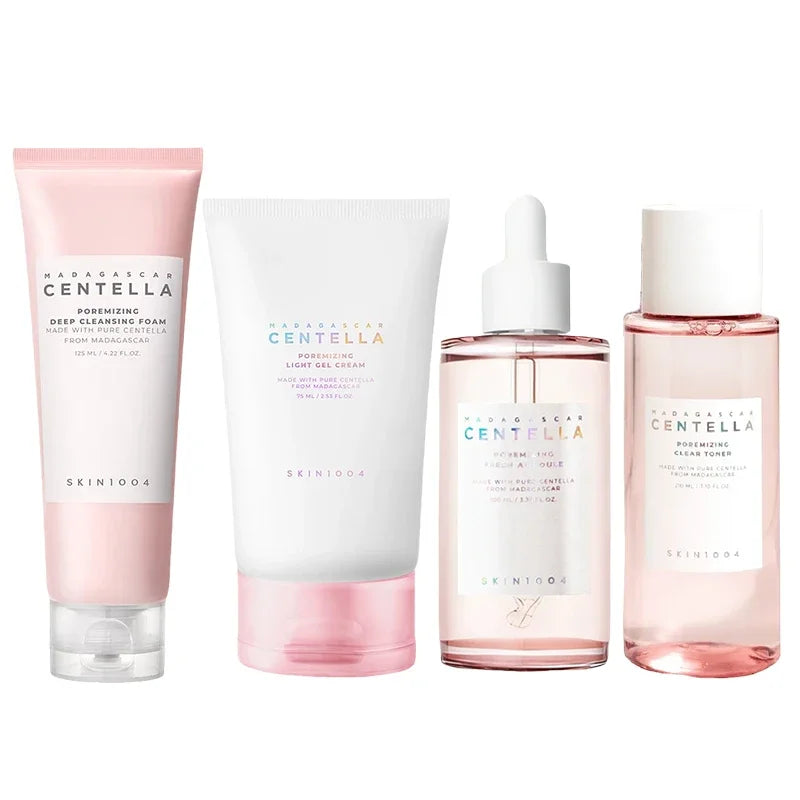 Set of skincare products from the brand 'Skin1004' on a white background