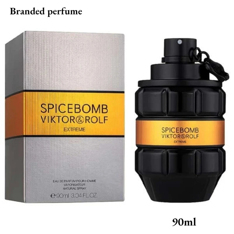 Spicebomb Viktor & Rolf perfume bottle and packaging on a white background