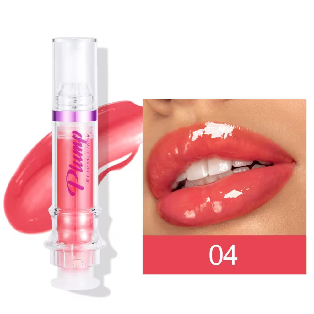 Lip gloss with a close-up of lips wearing the color, labeled '04'.