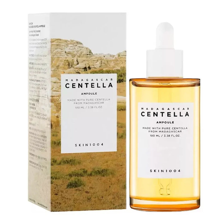 SKIN1004 Madagascar Centella Ampoule bottle and packaging on a white background