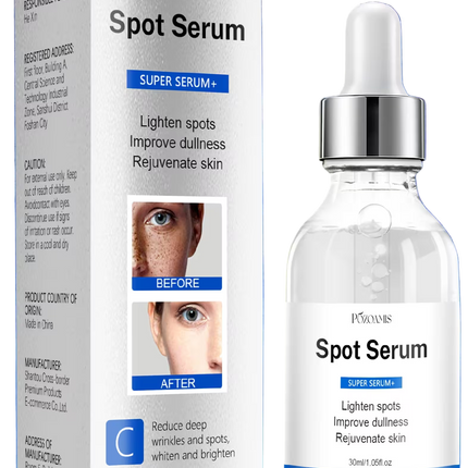 Pazamis Spot Serum packaging and bottle on a white background