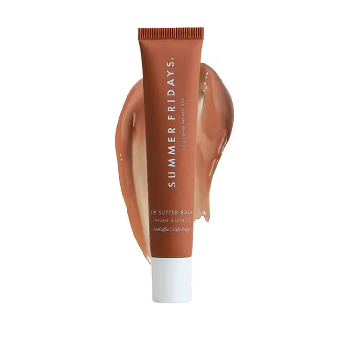 Brown tube of Summer Fridays product on a white background