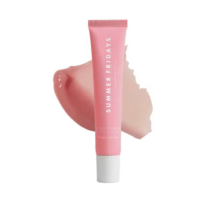 Pink skincare product with 'Summer Fridays' branding on a white background