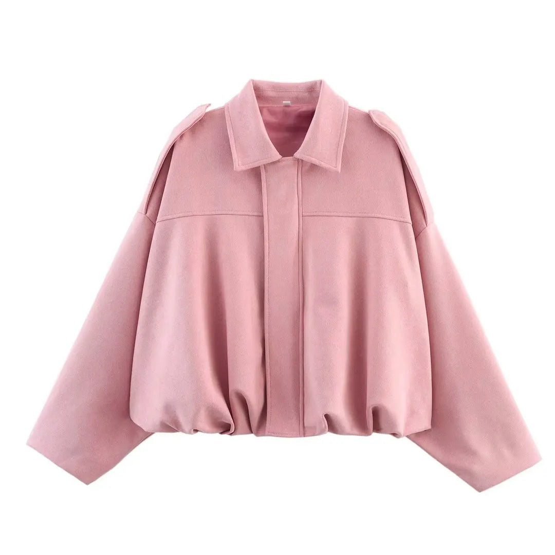 Pink jacket on a white background