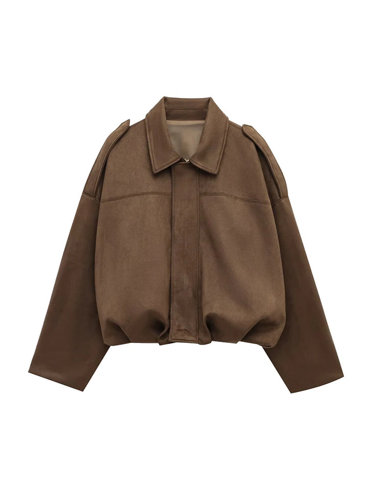 Brown jacket on a white background