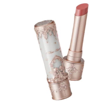 Decorative lipstick with intricate design on a white background