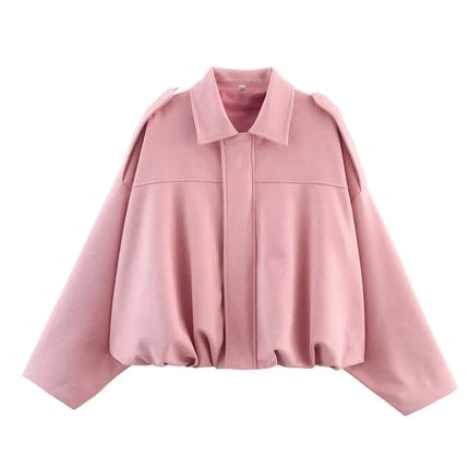 Pink jacket on a white background